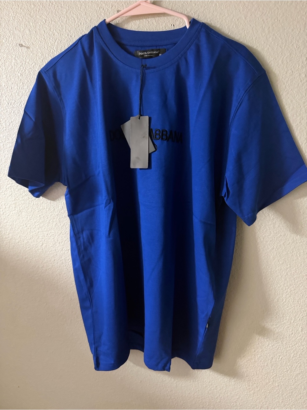 Dolce & Gabbana Men’s Cobalt Blue Logo Tee